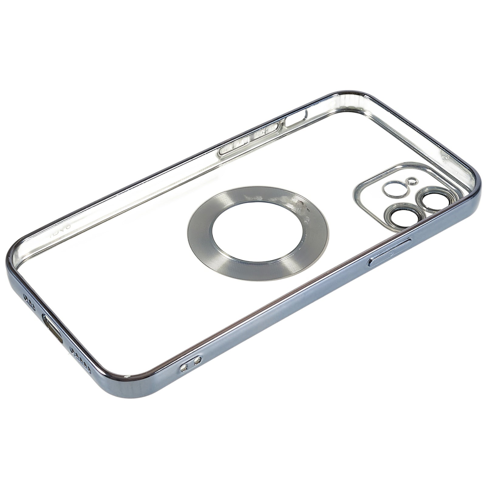 For iPhone 12 6.1 inch Electroplating Edges Soft TPU Case CD Texture Ring Logo Hole Design Clear Phone Cover with Built-in PC Camera Lens Film For iPhone 12 6.1 inch Electroplating Edges Soft TPU Case CD Texture Ring Logo Hole Design Clear Phone Cover with Built-in PC Camera Lens Film